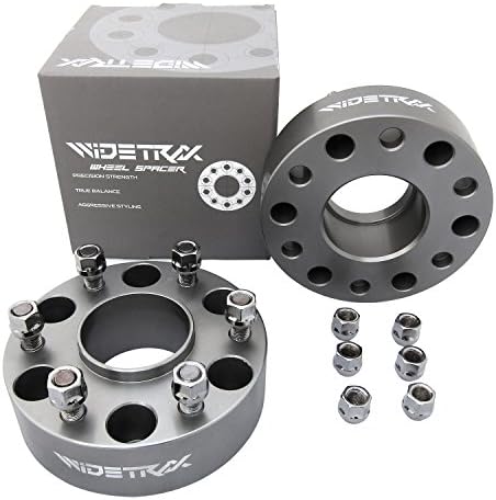 WIDETRAX 2pc 2" 6x139.7 or 6x5.5" Wheel Spacers Adapters 14x1.5 Studs Lug Nuts Included Hub Centric Titanium Finish 6061 T6 Billet Aluminum (1 Pair) 50mm by Rugged TUFF