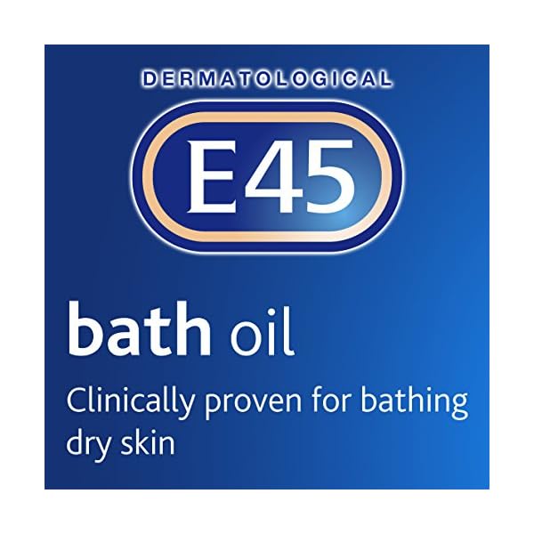 E45-Dermatological-Emollient-Bath-Oil-500-ml E45 Emollient Bath Oil 500 ml – E45 Bath Oil to Moisturise Dry Skin – Gently Cleanses for Soft Skin – Soap-Free and Non…