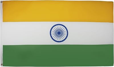 AZ FLAG India Flag 3x5 ft 100D Polyester with 2 Brass Eyelets