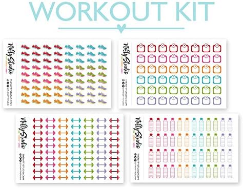 Workout Sticker Bundle Exercise | The Nifty Studio | Planner Stickers | Stickers for planners | Calendar Stickers | Agenda Stickers