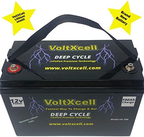 Lithium 100ah Battery LifePo4 12v Solar Wind Marine Boat Deep Cycle 12 Volt VoltXcell Fast Delivery BMS Included Off Grid for Storage Rv Camping Home Car Audio