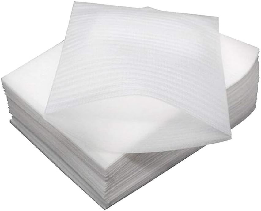 Supvox 100pcs Foam Wrap Sheets Cushioning Foam Packing Sheets Safely Wraps and Protects Dishes, Plates, Glasses, Cups (White)