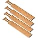 Royal Casa 100% Natural Bamboo Adjustable Standard Size Kitchen Drawer Dividers (17.6