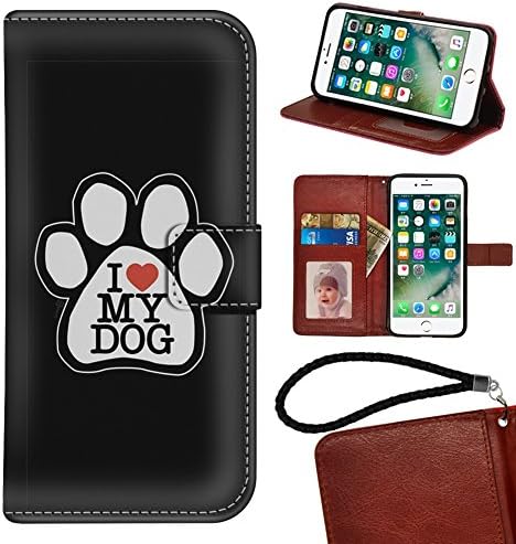 iPhone 7 Plus / iPhone 8 Plus Wallet Case, Dog PU Leather Wallet Case with Card Holders