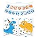 WERNNSAI Dinosaur Party Supplies Set - Dinosaur Themed Party Decoration for Boys Kids Birthday Cutlery Bag Table Cover Plates Cups Napkins Straws Utensils Banner & Balloons Serves 16 Guests 169 PCS