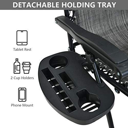 Patio Watcher Oversized Zero Gravity Chair Folding Recliner Chair with