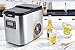 Upgraded Aicok Portable Digital Ice Maker Machine | Stainless Steel Stain Resistant| Countertop Ice Maker| Ice Cubes Ready in 6 Minutes | LED Display|Timer Program|Easy-to-Touch Buttons-Silver