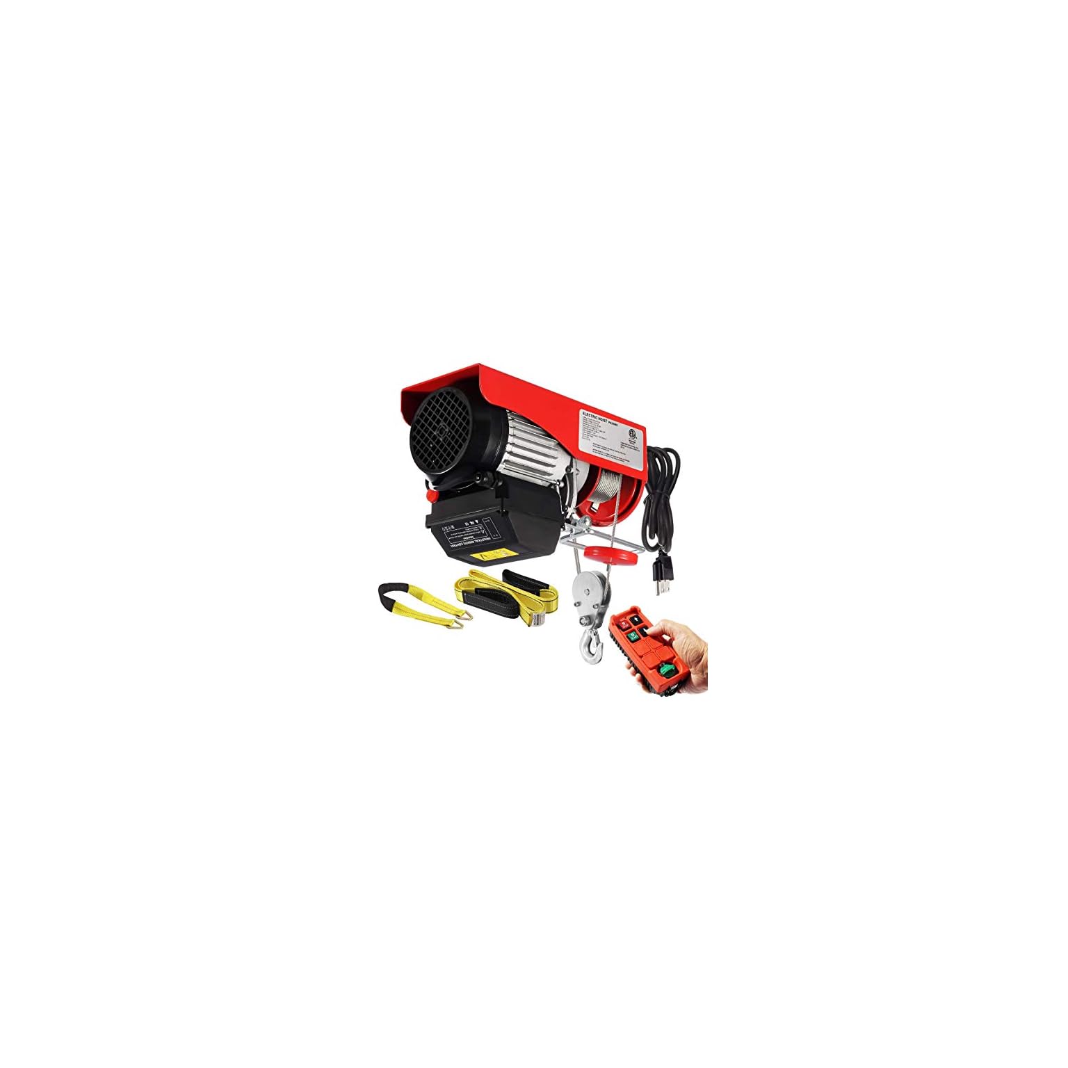 Partsam 440lbs Automatic Lift Electric Cable Hoist with Wireless Remote
