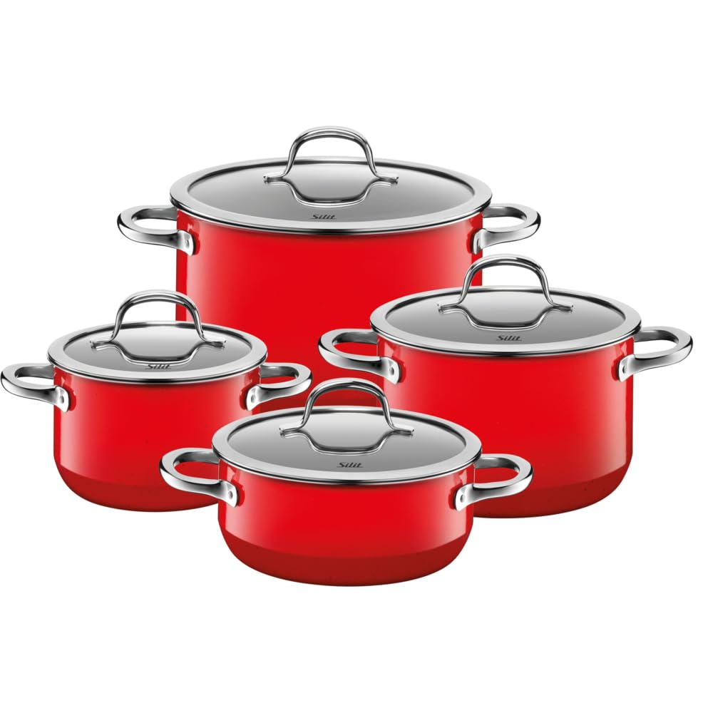 Silit "Passion Cookware Set, Red, 4-Piece
