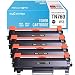 myCartridge Compatible Toner Cartridge Replacement for Brother TN760 TN 760 TN730 TN 730 (Black, 4-Pack) Use with HL-L2350DW HL-L2395DW HL-L2390DW HL-L2370DW MFC-L2750DW MFC-L2710DW DCP-L2550DW primary