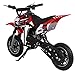 KidsFunWorld 49CC 2-Stroke Gas Power Mini Pocket Dirt Bike Dirt Off Road Motorcycle Ride-on (Red)
