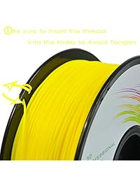 3D BEST Q Flexible TPU 0.069 in 3D impresora Filamento, Precisión dimensional +   0.001 in, 2.2 lbs Spool, 8 colores a elegir, Amarillo
