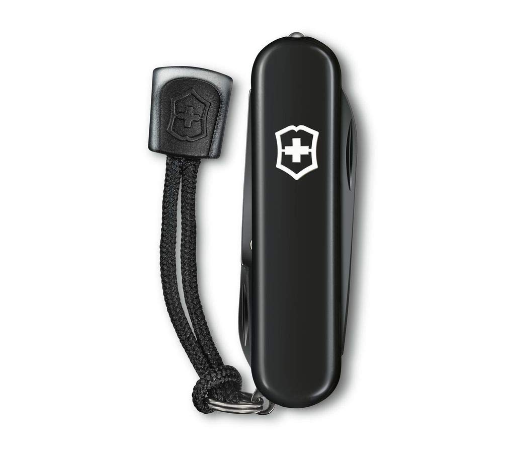 Victorinox Schweizer Taschenmesser, Signature Lite Onyx Black, Multitool, Swiss Army Knife mit 9 Funktionen, Klinge, Massstab 3