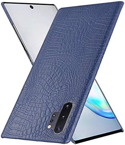Samsung Galaxy Note 10 Plus Case, Taiaiping [Ultra-Thin] Advanced PU Leather Grain Ultra-Thin Protection Phone Case Back Cover, Ultra-Thin Leather Case for Samsung Galaxy Note 10 Plus (Blue)