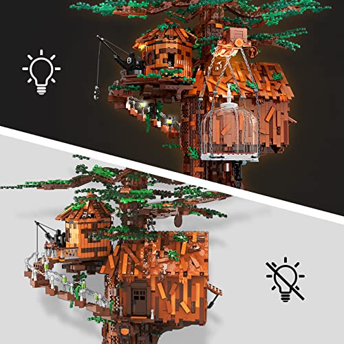 Mould King Treehouse, Adults Challenging Building Kits, Tree House Sets