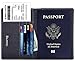 SimpacX Fabric Passport Holder Wallet Cover Case RFID Blocking Travel Wallet (black)
