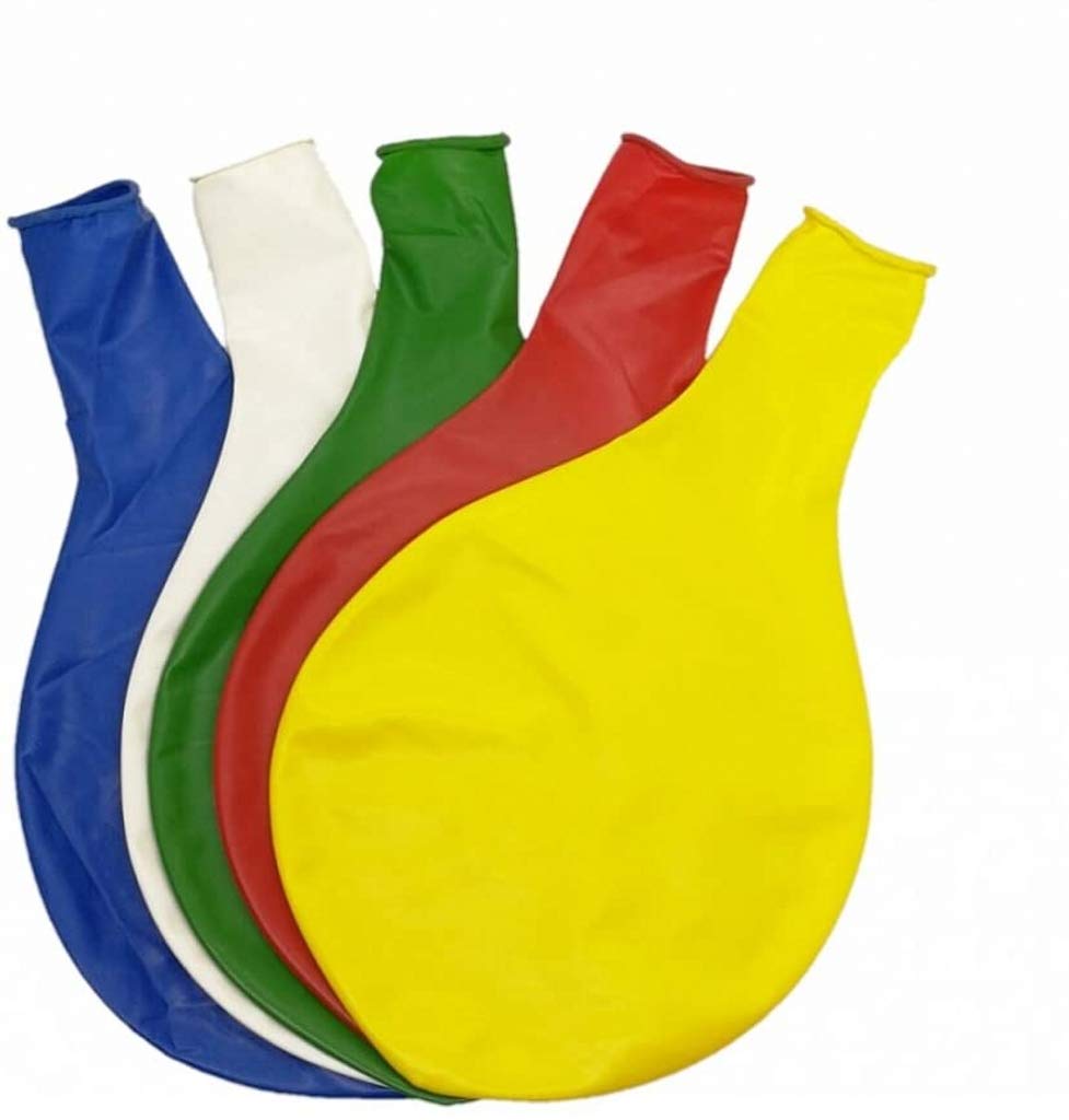 CHSYOO 5 x Diameter 36" giant jumbo latex balloon big colourful balloon decorations for wedding birthday party baby shower carnival, white yellow red blue green โ image 1