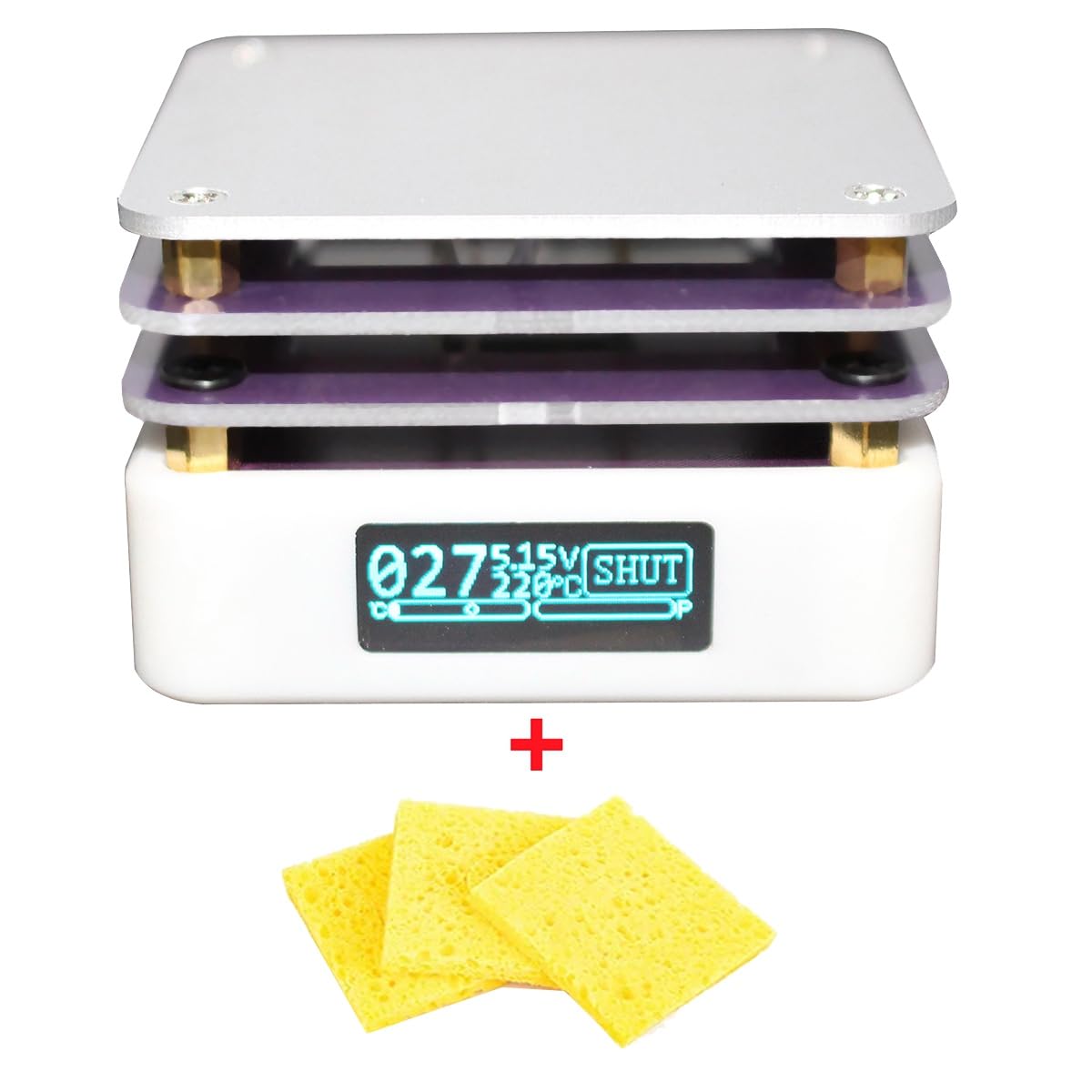 Hopbucan PD 65W Mini Hot Plate Preheater LED Display PCB Board Soldering Heating Plate Preheating Platform Repair Tools-A