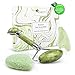 Jade Roller For Face, Gua Sha & Konjac Sponge | 100% Natural Jade Facial Roller Massage Tool | Remove Wrinkles & Restore Complexion | Anti Aging Therapy | Slimming & Healing Natural Skin Repair Set