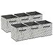 Sorbus® Foldable Storage Cube Basket Bin, 6 Pack,Chevron Pattern (Gray)