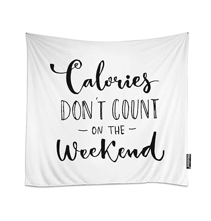 Moslion Inspirational Quote Tapestry Calories Don T Count On The