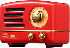 Muzen OTR Bluetooth Speaker, Portable Bluetooth Wireless Vintage Speakers with Crystal Clear Sound, Bluetooth Speakers with FM Radio, for Home, for Office, for Outdoor, Retro Stlye, Metal