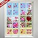 Tifeson 100 PCS Valentine's Day Window Clings Heart Static Stickers Decal - Removable Valentines Window Decals - Valentines Decorations
