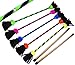 FLASH Pro Flower Stick Set (5 Colours) Silicone Coated Flowerstick & Handsticks! Suprime Quality, Fiberglass Shaft, Silicone Grip, Suede Tassels, Fastening Strap.PRICE IS FOR ONE STICK(UV Blue)