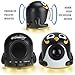GOgroove Mini Cute Animal Battery Powered Portable Wired Speaker (Penguin) with LED Night Light Speaker for Kids - Passive Subwoofer, Built-in 3.5mm AUX Cable - Plug into Tablets, Phones, more