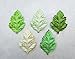 100 pcs Patch Mlberry Paper Leaves 37x23 mm Mulberry Paper Pine Leaves Scrapbooking Wedding DIY Craft Supplies Card, Artificial Leave (Mixed Green)
