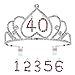 Frcolor Birthday Tiara Rhinestone Crown Birthday Headband Headwear Exchengeable Numbers with Comb Pin for Wedding Bride Bridesmaid