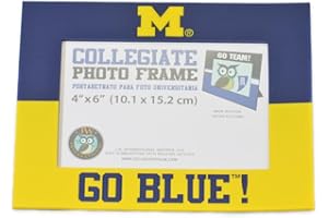 Collegiate Pulse Michigan Wolverines PVC Photo Frame, Holds 4"X6" Pictures