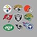 Football NFL New England Patriots Philadelphia Eagles Badge Laptop Stickers Soccer Star Stickers Computer Car Skateboard Motorcycle Bicycle Luggage Guitar Bike Decal 32pcs Pack (Football Logo）