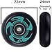 AOWISH 4-Pack Inline Skate Wheels [Available in Sizes 72mm 76mm 80mm] Inline Skates Replacement Wheel with Bearings ABEC-9 (Black and Green)