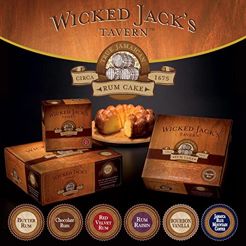 True Jamaican Rum Cake by Wicked Jack's Tavern 33 oz Butter Rum Cake