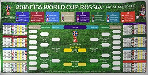 CMLegend 2018 World Cup Russia Wall Chart Poster (1624 Green)