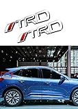 3D Metal TRD Car Emblem Chrome Stickers Decals Badge Labeling for Fj Cruiser, Supercharger, Tundra,Avalon, Camry，Tacoma, 4runner,Yaris, Pack of 2 (Silver)