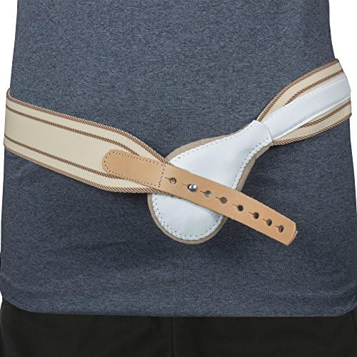 Spring Elastic Hernia Truss Compression Controlled Pressure with Round Hernia Pad (Left 38")