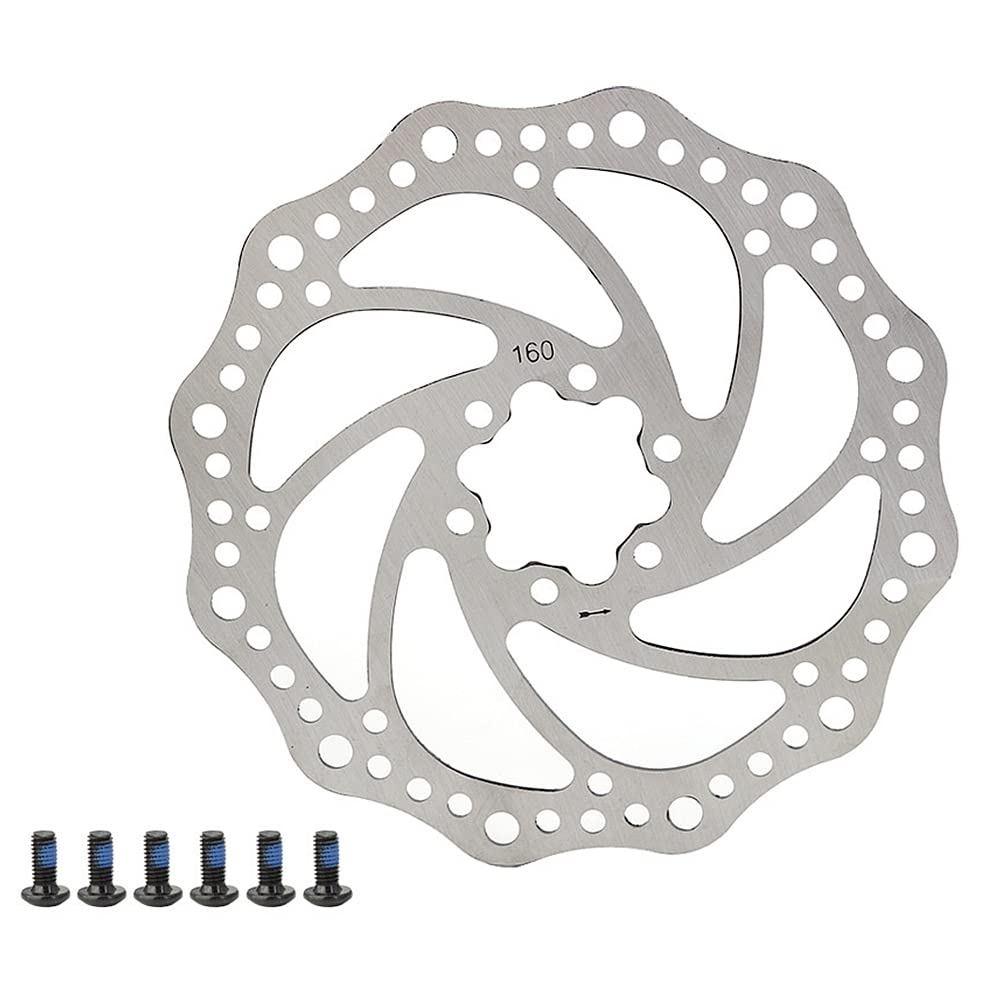 Bike Brakes HJUWANG 160mm Disc Brake Rotor with 12 Bolts for Mountain Bike Road Bike MTB BMX Bicycle Accessories
