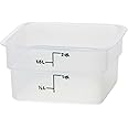 Cambro Food Storage Container - Classic Series Square - 2 QT (Quart) - Commercial Grade for Food Prep (Translucent)