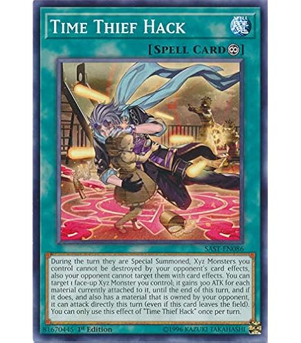time thief yugioh deck Amazon.com: Yu-Gi-Oh! - Time Thief Regulator - SAST-EN084 - Savage Strike -  First Edition