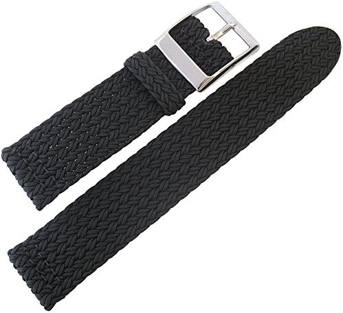 EulitPalma Pacific 22mm Black Perlon Watch Strap