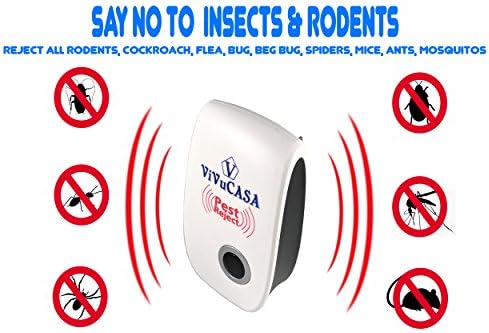 Ultrasonic Pest Repellent for Ants, Mosquitoes, Mice, Spiders, Roaches, Rats, &amp; Other Insects - Electronic Pest Control Repeller for Indoor Use - Non-toxic, Pet-Friendly by VivuCASA (2)
