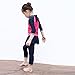 Vivobiniya Big Girl Two Piece Swimsuits Long Sleeve Rash Guard T-Shirt Swimming Trunks Cap upf50+