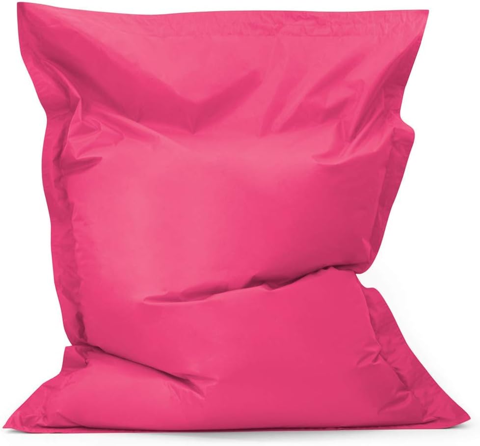 Bean Bag Bazaar Giant Bean Bag, Pink, Water Resistant Fabric, Floor Cushion