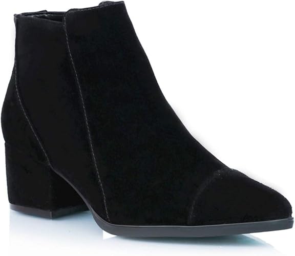 bota preta cano curto camurça