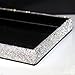 Bling Super Lovely Sparkle Diamond Crystal Rhinestone Jewelry or Makeup Storage Organizer for Desk or Table at Bathroom, Bedroom, Office (White)