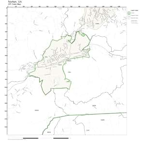 Amazon.com: ZIP Code Wall Map of Norton, VA ZIP Code Map Not Laminated