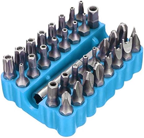 33-Piece Security Screwdriver Bit Set – Tamper-Proof Torx, Hex, Tri-Wing & Spanner Bits With Magnetic Extension Holder