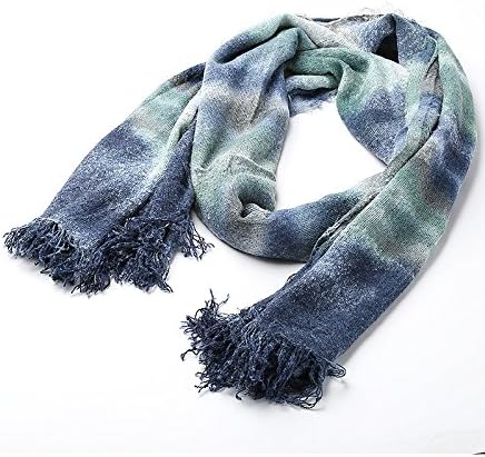 Amazon ストール メンズ マフラー ニット グラデーションガーゼスラブニットストール ネイビー ストール マフラー 通販